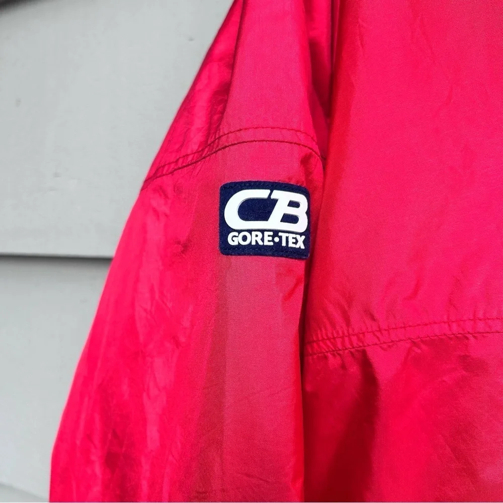 Vintage CB Sports Jacket Goretex Red w/Blue Purple Fleece 1989 Men's Size Medium